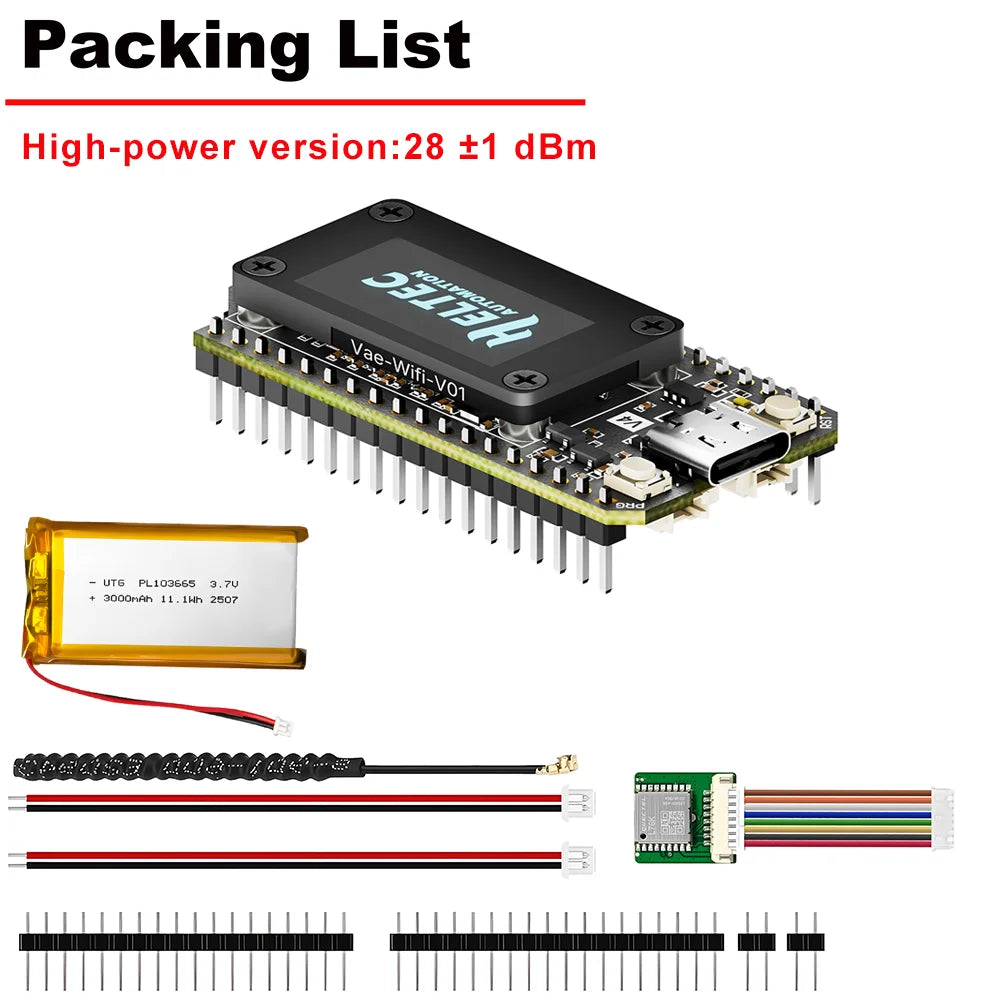 Meshtastic Heltec LoRa 32 V4 ESP32-S3 SX1262 GPS Solar Node 3000mAh Battery Kit 915/868MHz Wireless Tracker