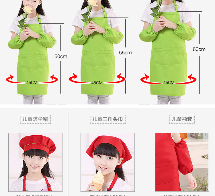 Children's apron painting clothes kindergarten painting art waterproof overcoat logo printing children's baking apron