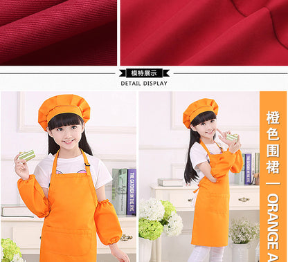 Children's apron painting clothes kindergarten painting art waterproof overcoat logo printing children's baking apron