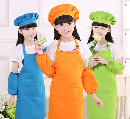 Children's apron painting clothes kindergarten painting art waterproof overcoat logo printing children's baking apron