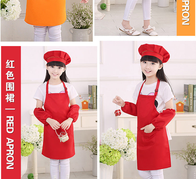 Children's apron painting clothes kindergarten painting art waterproof overcoat logo printing children's baking apron