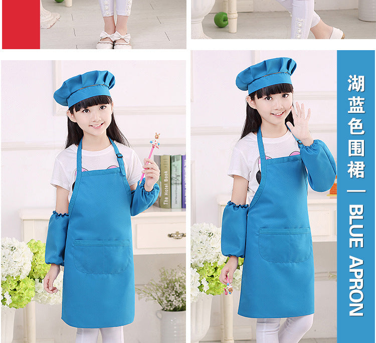Children's apron painting clothes kindergarten painting art waterproof overcoat logo printing children's baking apron