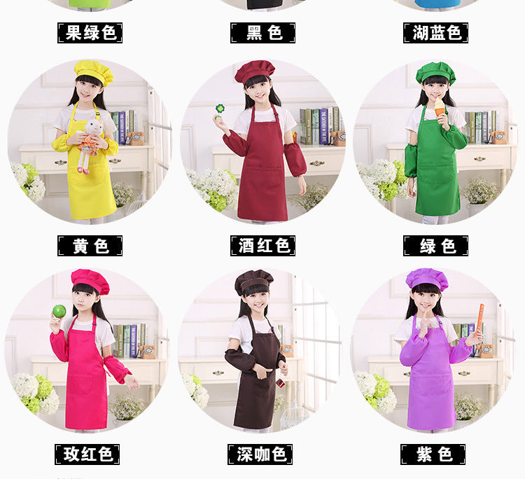 Children's apron painting clothes kindergarten painting art waterproof overcoat logo printing children's baking apron
