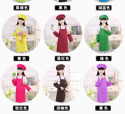 Children's apron painting clothes kindergarten painting art waterproof overcoat logo printing children's baking apron