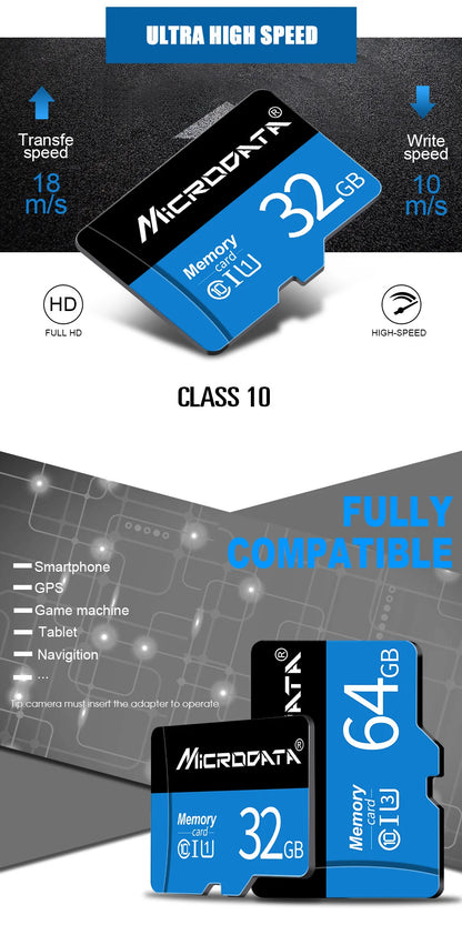 Micro TF SD Card 8GB 32GB 64GB 128GB 256GB Class 10 TF Flash Memory Card Mini SD 16GB Mini SD Card for Smartphone/Camera
