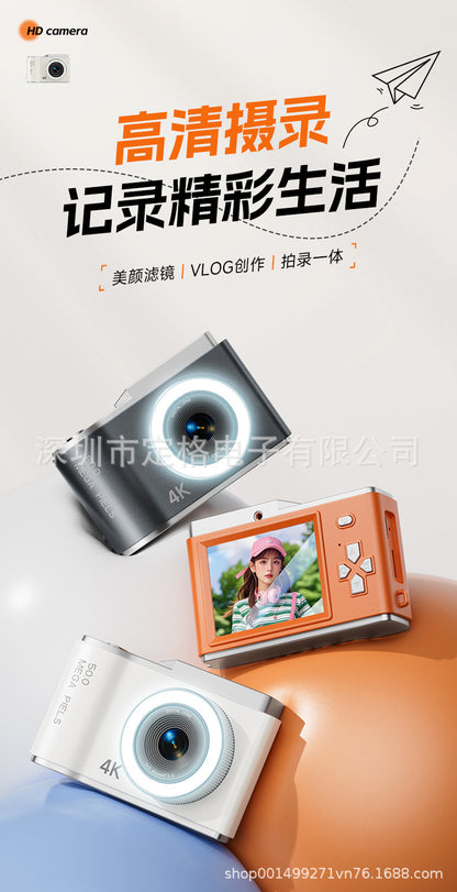 New Cross-Border D05 Children's Camera for School Students, Portable High-Definition Digital Wholesale Retro Ccd Compact Camera with Telephoto Lens