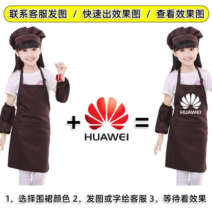 Children's apron painting clothes kindergarten painting art waterproof overcoat logo printing children's baking apron