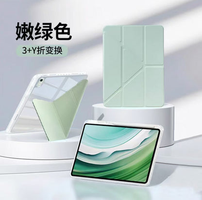 Suitable for 26Ipad12Th Generation Protective Case 3+Y Type Air8/7 Acrylic 10.5 Anti-Bending Pen Slot 11Th Generation Case Back Card