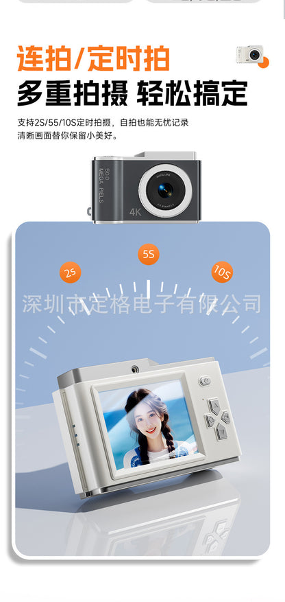 New Cross-Border D05 Children's Camera for School Students, Portable High-Definition Digital Wholesale Retro Ccd Compact Camera with Telephoto Lens