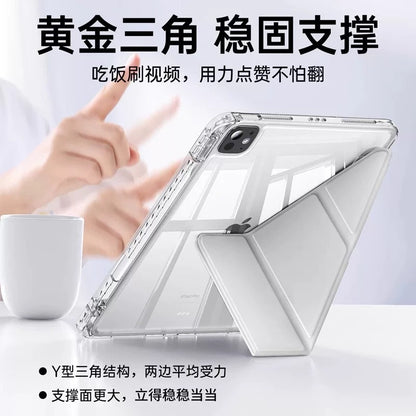 Suitable for 26Ipad12Th Generation Protective Case 3+Y Type Air8/7 Acrylic 10.5 Anti-Bending Pen Slot 11Th Generation Case Back Card