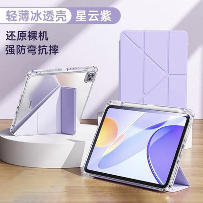 Suitable for 26Ipad12Th Generation Protective Case 3+Y Type Air8/7 Acrylic 10.5 Anti-Bending Pen Slot 11Th Generation Case Back Card