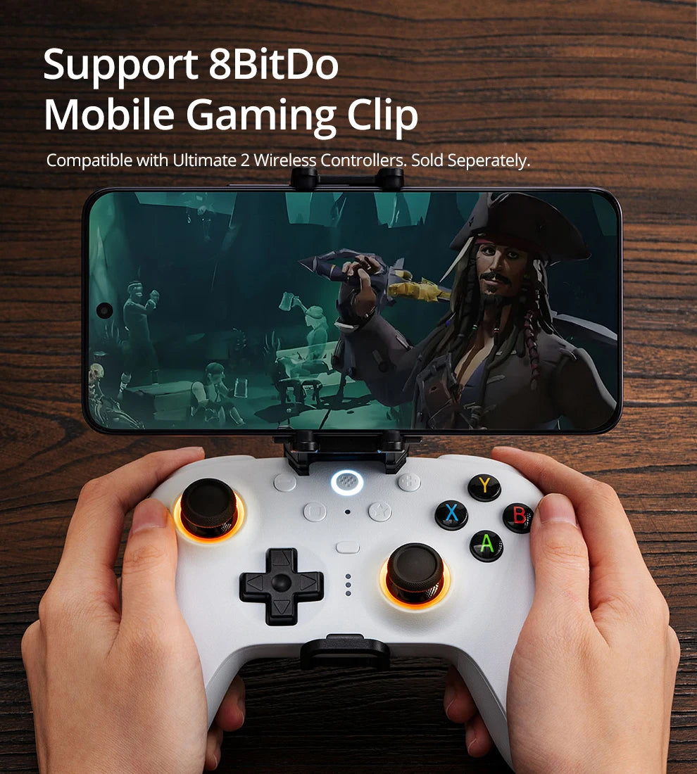 8BitDo Ultimate 2 Wireless Controller Gamepad With 8Speed Exclusive Technology TMR RGB Lighting Joysticks for PC Android