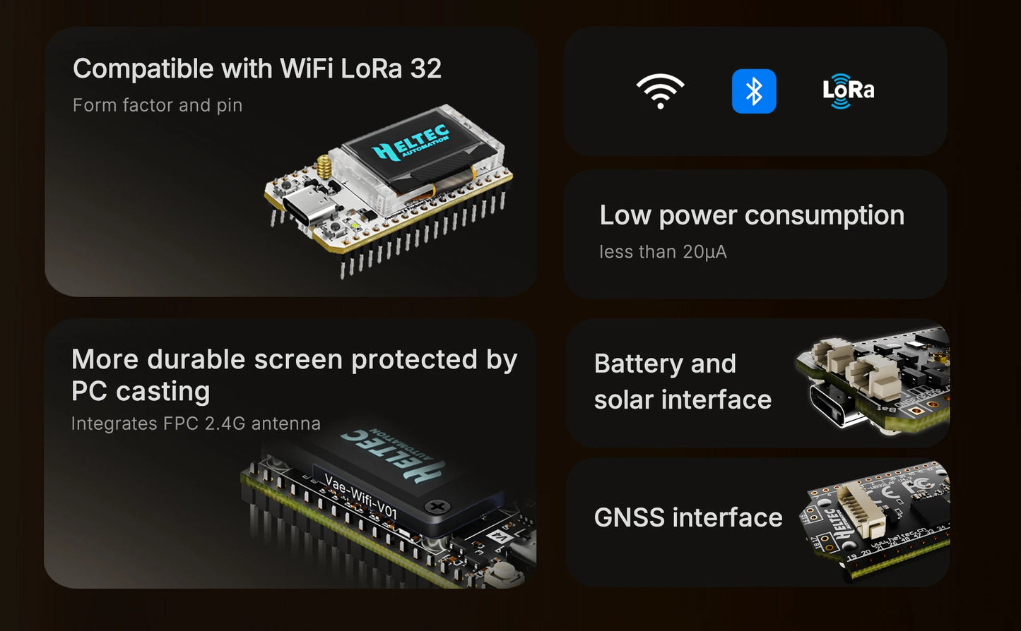 Meshtastic Heltec LoRa 32 V4 ESP32-S3 SX1262 GPS Solar Node 3000mAh Battery Kit 915/868MHz Wireless Tracker