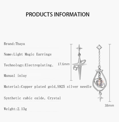 Thaya S925 Streling Silver Women Earrings Asymmetrical Fashion Earrings For Women 2024 Trending Engagement Party Fine Jewelry