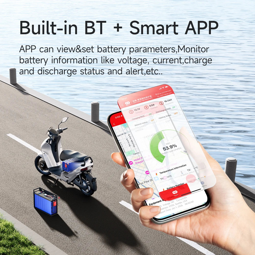 Daly Smart BMS 4S 6S 8S 12S 13S 14S 16S 17S 20S 24S Bluetooth UART BMS 30A 40A 60A 80A 100A 150A 200A Lifepo4 Li-Ion LTO Battery