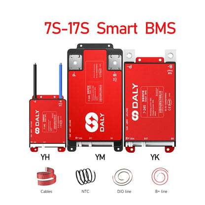 Daly Smart BMS 4S 6S 8S 12S 13S 14S 16S 17S 20S 24S Bluetooth UART BMS 30A 40A 60A 80A 100A 150A 200A Lifepo4 Li-Ion LTO Battery