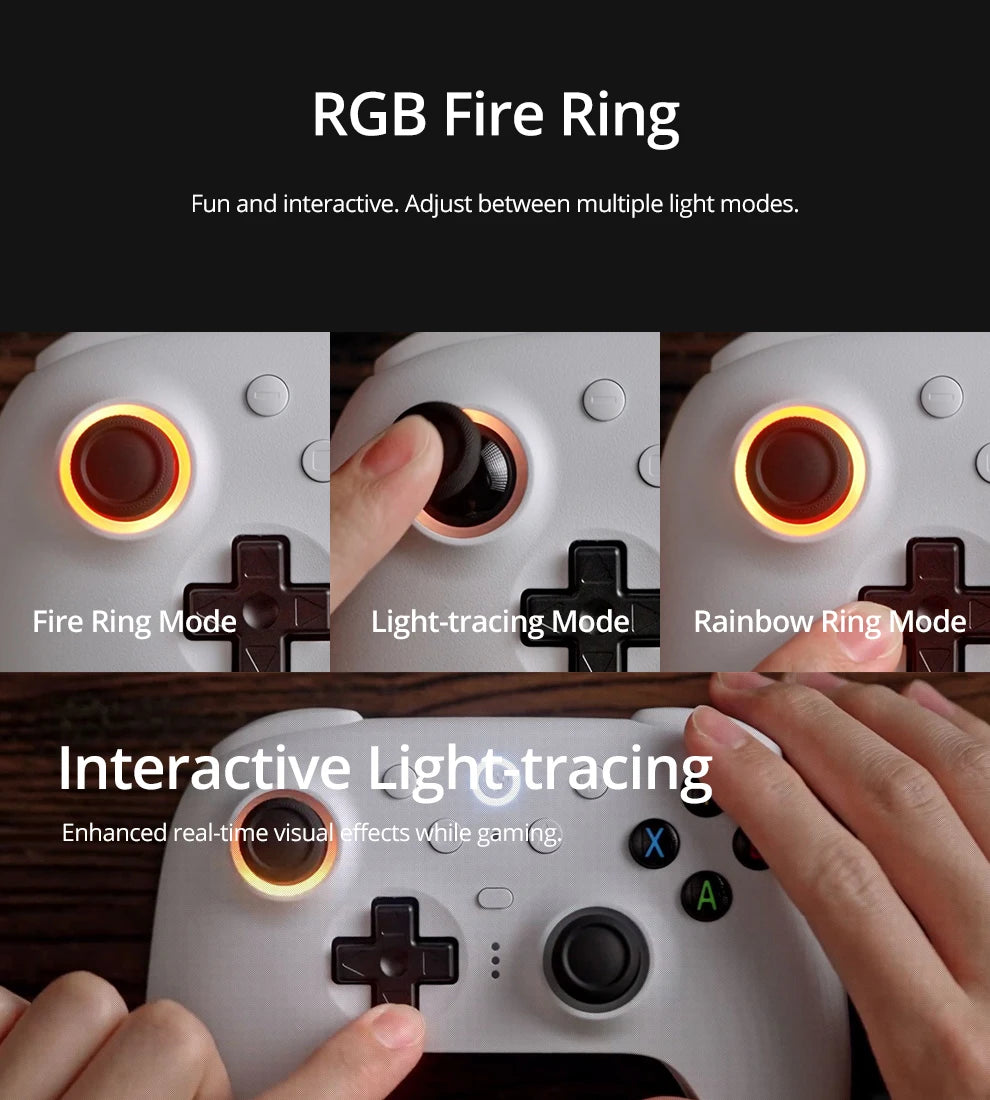8BitDo Ultimate 2 Wireless Controller Gamepad With 8Speed Exclusive Technology TMR RGB Lighting Joysticks for PC Android