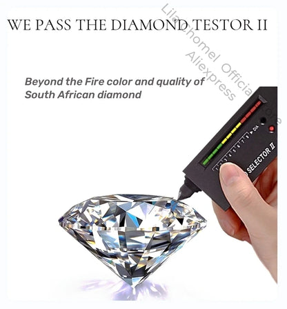 Daughter Birthday 18K White Gold Girl Friend Valentine's Day 0.6CT Moissanite Diamond Women Wedding PT950 Christmas Gift Jewelry