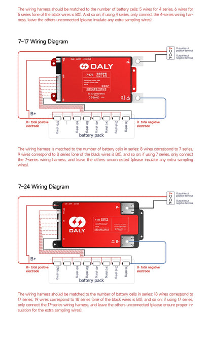 Daly Smart BMS 4S 6S 8S 12S 13S 14S 16S 17S 20S 24S Bluetooth UART BMS 30A 40A 60A 80A 100A 150A 200A Lifepo4 Li-Ion LTO Battery