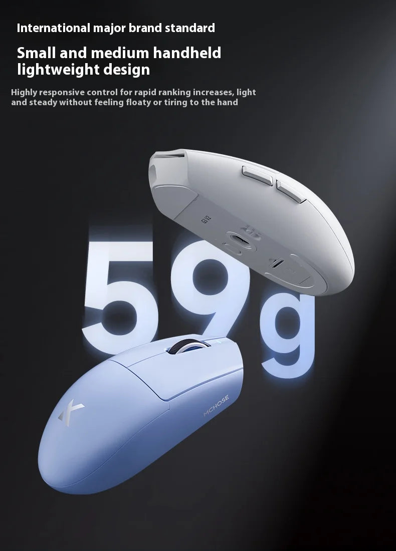 MCHOSE G3 V2 Wireless Mouse for Gaming and Office Use with Triple Mode Connectivity (Bluetooth/Wired/2.4G) and 3311 Sensor