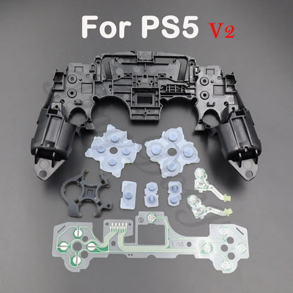 1set For PS5 V1 V2 V3 BDM-010/020/030 Controller Gamepad Middle Frame Bracket Conductive Film & Button Conductive Rubber Pad