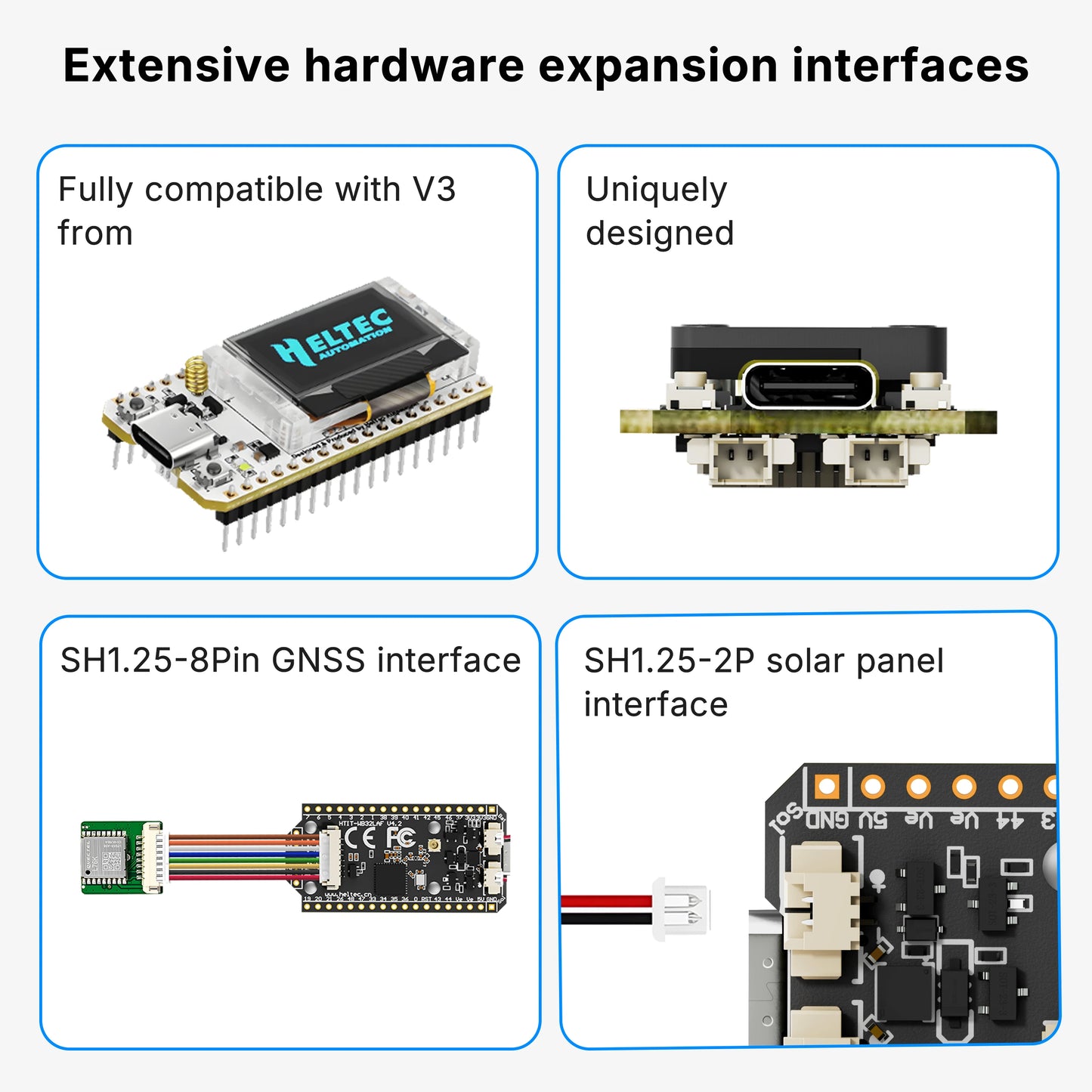 Meshtastic Heltec LoRa 32 V4 ESP32-S3 SX1262 GPS Solar Node 3000mAh Battery Kit 915/868MHz Wireless Tracker