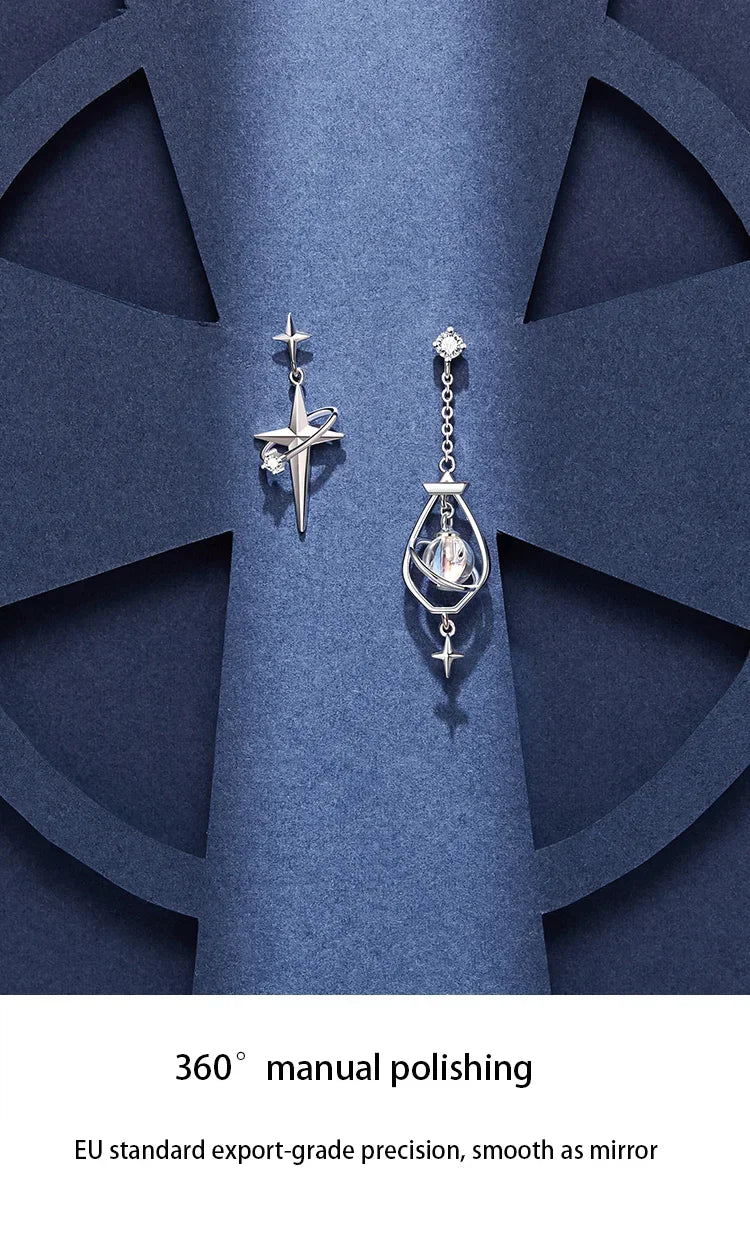 Thaya S925 Streling Silver Women Earrings Asymmetrical Fashion Earrings For Women 2024 Trending Engagement Party Fine Jewelry