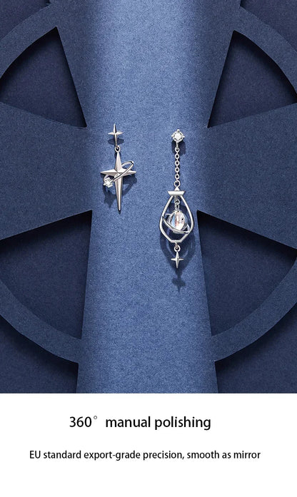Thaya S925 Streling Silver Women Earrings Asymmetrical Fashion Earrings For Women 2024 Trending Engagement Party Fine Jewelry