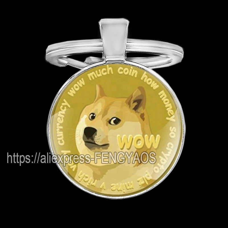 Fashion Bitcoin Keychains House Metal Pendant Classic Men's Women's Keyring Key Holder for Keys