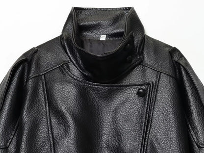 Autumn Winter Women Leather Jacket 2025 Loose Causal PU Faux Leather Jackets Coat Fashion Street Motorcycle Jackets