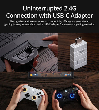 8BitDo Ultimate 2 Wireless Controller Gamepad With 8Speed Exclusive Technology TMR RGB Lighting Joysticks for PC Android