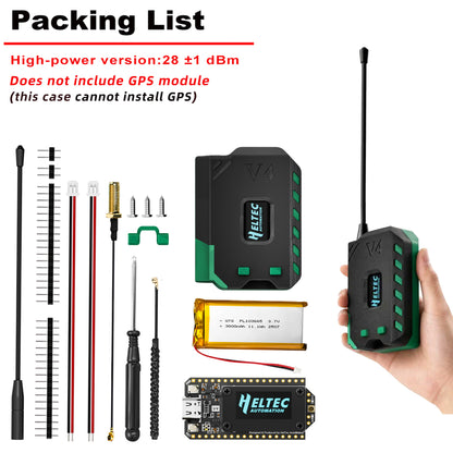 Meshtastic Heltec LoRa 32 V4 ESP32-S3 SX1262 GPS Solar Node 3000mAh Battery Kit 915/868MHz Wireless Tracker