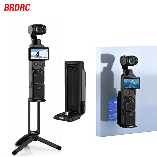 BRDRC Magnetic Quick Release Tripod for DJI Pocket 4/Pocket 3 Foldable Metal  Photography Tripod with Hidden Hook for Travel