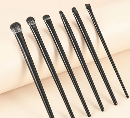 6PCS Eyes Makeup Brushes Set Professional Soft Contouring Eyeshadow Eyeliner Eyebrow Brush Women Facial Beauty Cosmetic Tool