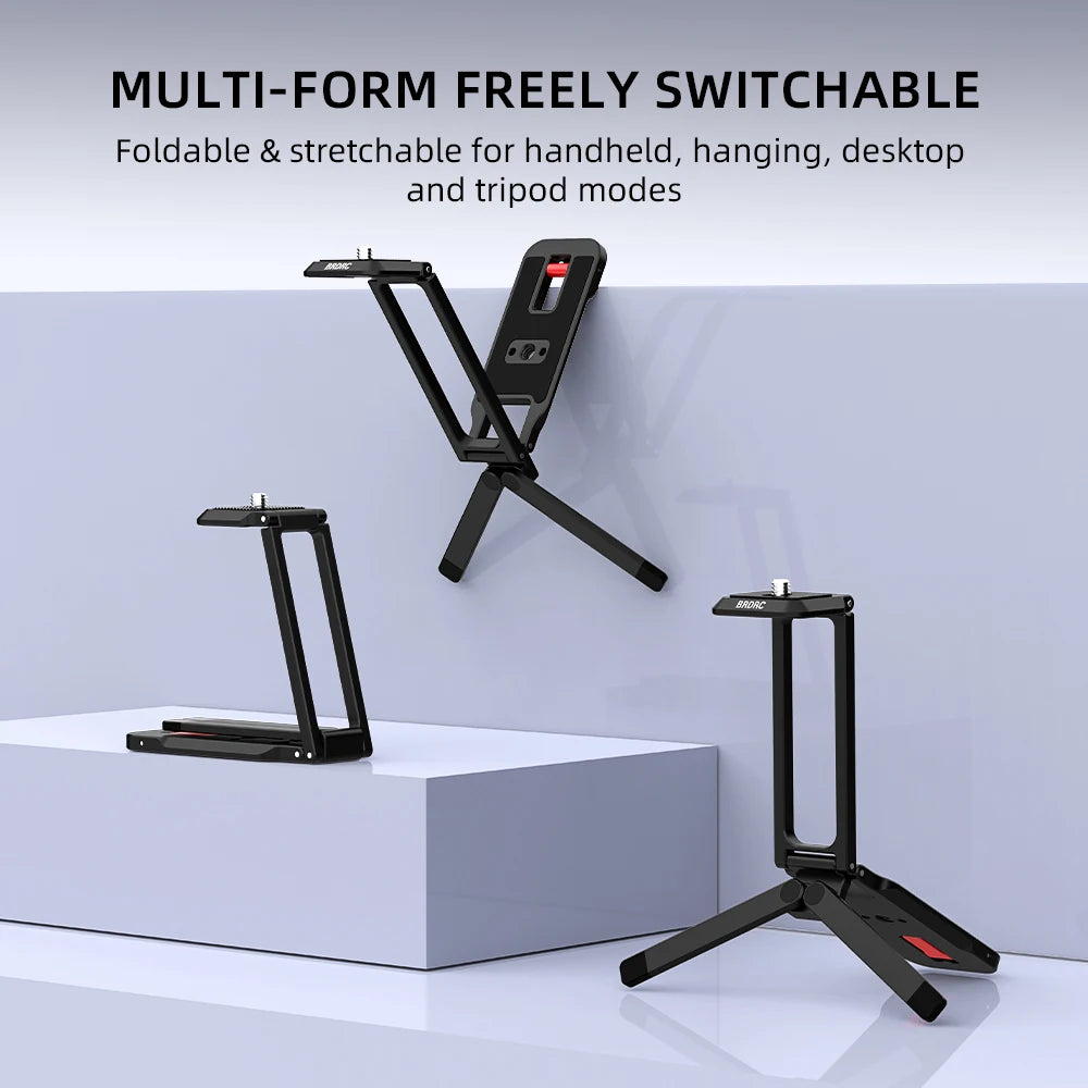 BRDRC Magnetic Quick Release Tripod for DJI Pocket 4/Pocket 3 Foldable Metal  Photography Tripod with Hidden Hook for Travel