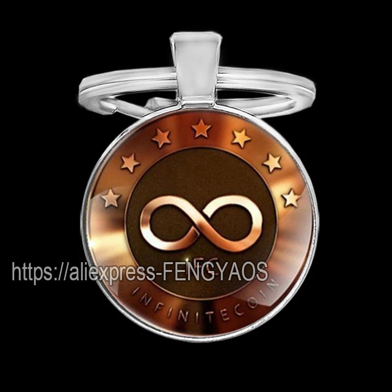 Fashion Bitcoin Keychains House Metal Pendant Classic Men's Women's Keyring Key Holder for Keys