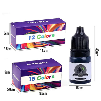 Epoxy Resin Color Pigment 24 Vivid Colors Liquid Epoxy Pigment Highly Concentrated Translucent Resin Dye for Art DIY Jewelry