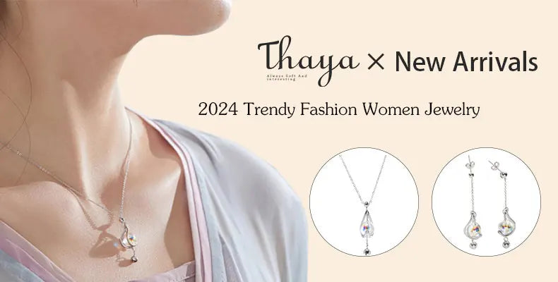Thaya S925 Streling Silver Women Earrings Asymmetrical Fashion Earrings For Women 2024 Trending Engagement Party Fine Jewelry