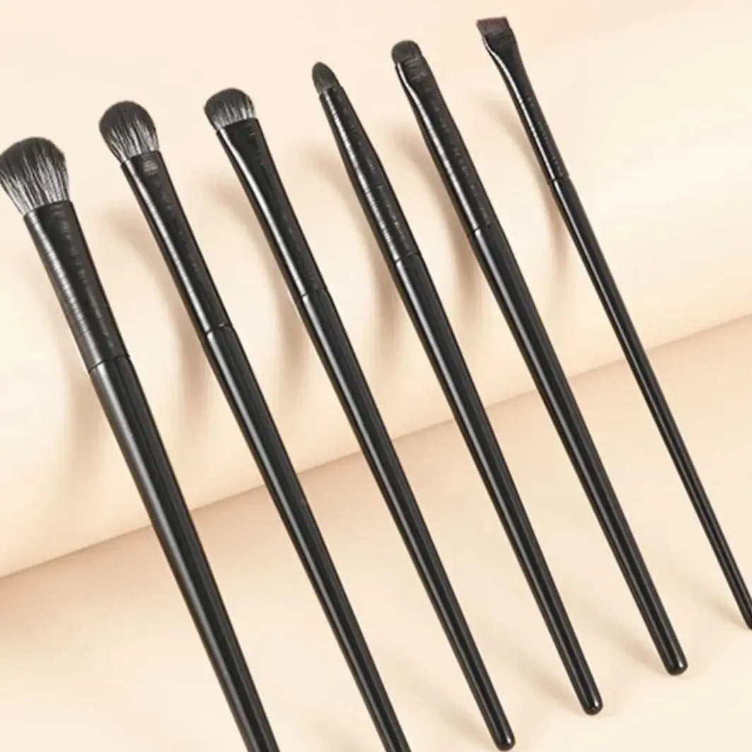 6PCS Eyes Makeup Brushes Set Professional Soft Contouring Eyeshadow Eyeliner Eyebrow Brush Women Facial Beauty Cosmetic Tool