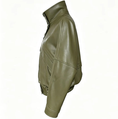 YOLOAgain Chocolate Brown Suede Jacket Women Real Leather Jacket Female