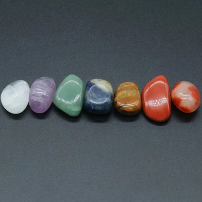 Colorful Irregular Natural Crystal Yoga Stone Seven Chakras Pendant Set Crushed Stone Resin Necklace Pendants Jewelry Making DIY