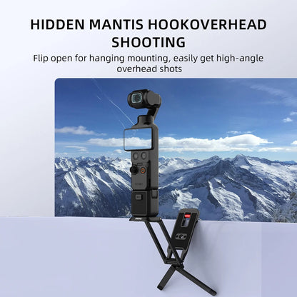 BRDRC Magnetic Quick Release Tripod for DJI Pocket 4/Pocket 3 Foldable Metal  Photography Tripod with Hidden Hook for Travel