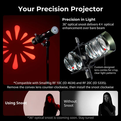 SmallRig RF 20C Portable Focusable LED Video Light 20W Mini Spotlight for SP Air Projection Lens RA-S200 Light Stand 5335
