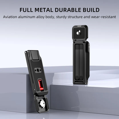 BRDRC Magnetic Quick Release Tripod for DJI Pocket 4/Pocket 3 Foldable Metal  Photography Tripod with Hidden Hook for Travel