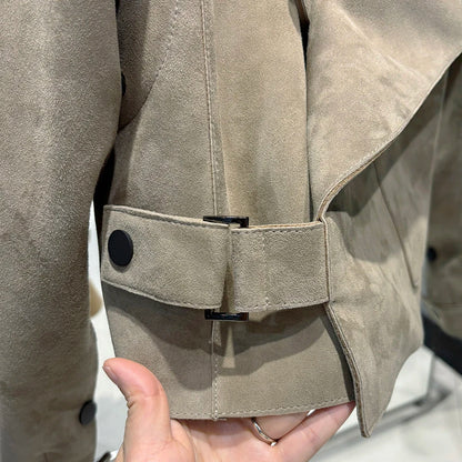 YOLOAgain 2025 Spring Loose Oversized Real Leather Jacket Women Streetwear