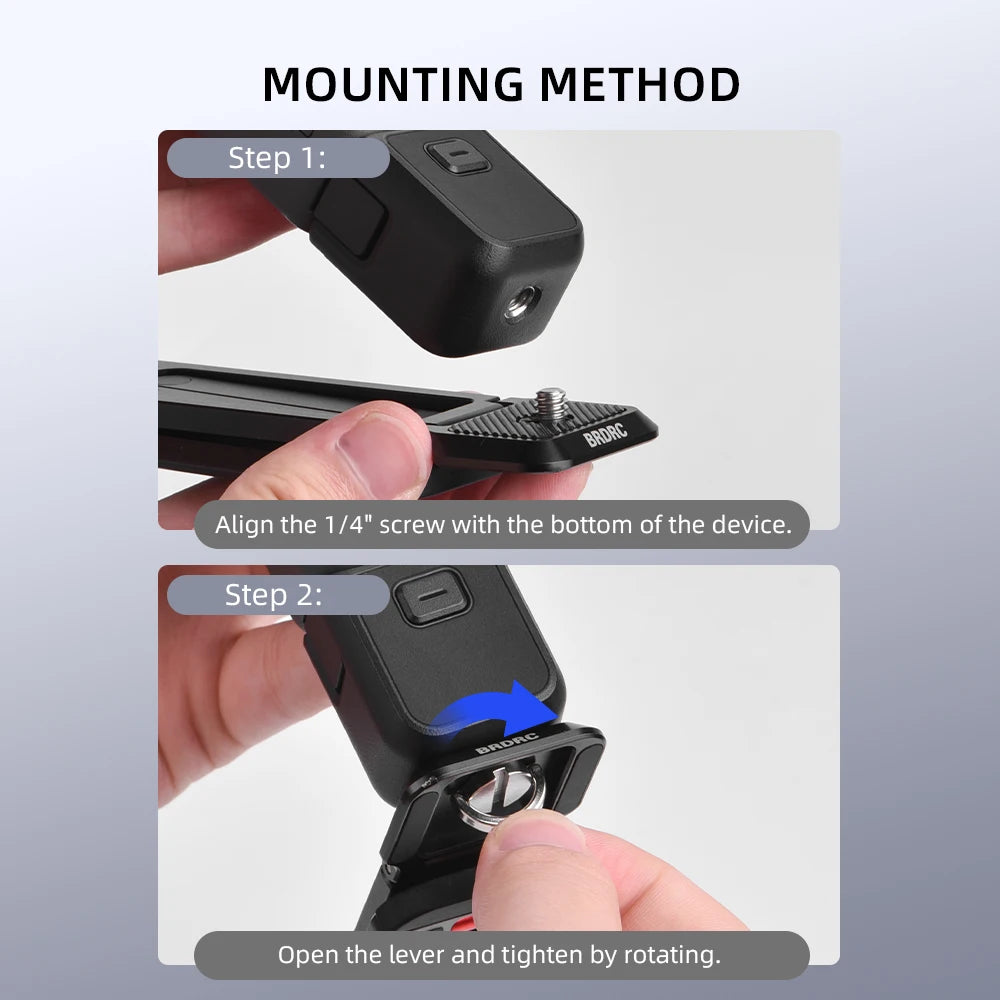 BRDRC Magnetic Quick Release Tripod for DJI Pocket 4/Pocket 3 Foldable Metal  Photography Tripod with Hidden Hook for Travel