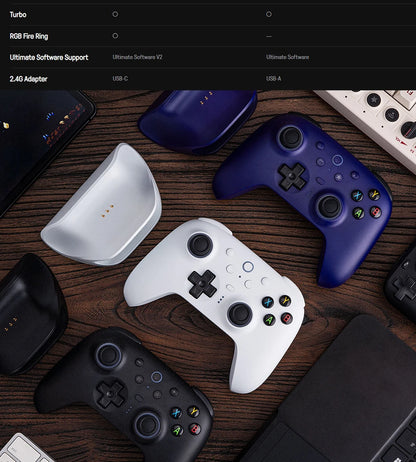 8BitDo Ultimate 2 Wireless Controller Gamepad With 8Speed Exclusive Technology TMR RGB Lighting Joysticks for PC Android